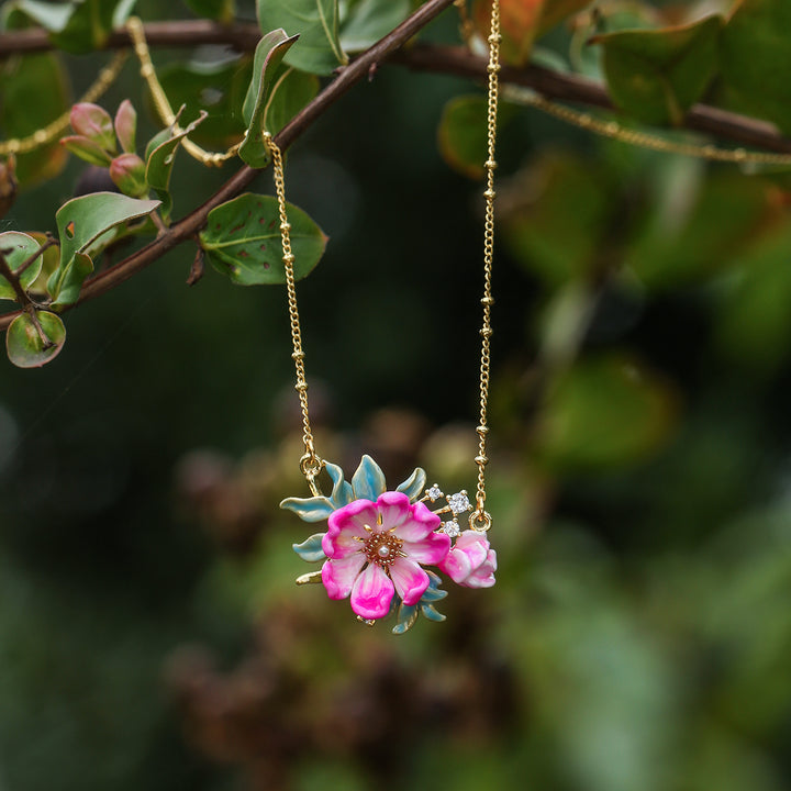 Peony Flower Necklace