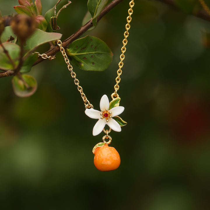 Delicate Orange Necklace
