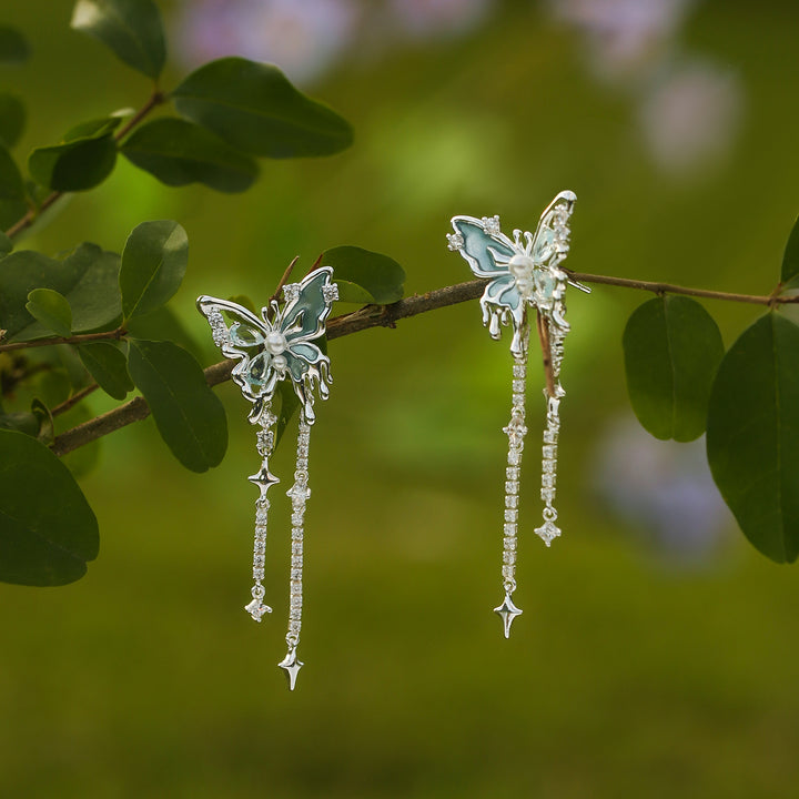 Crystal Butterfly Earrings