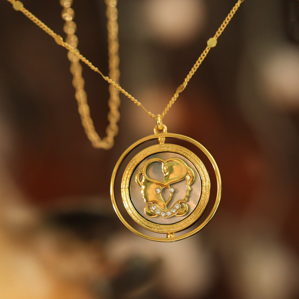 Gold Gemini Necklace