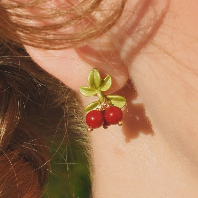 Selenichast Cranberry Stud Earrings