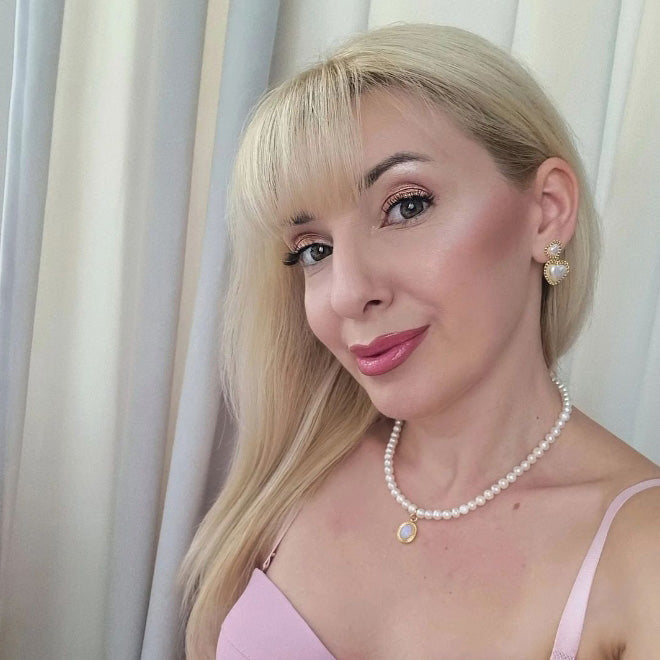 Moonstone Pearl Gold Necklace