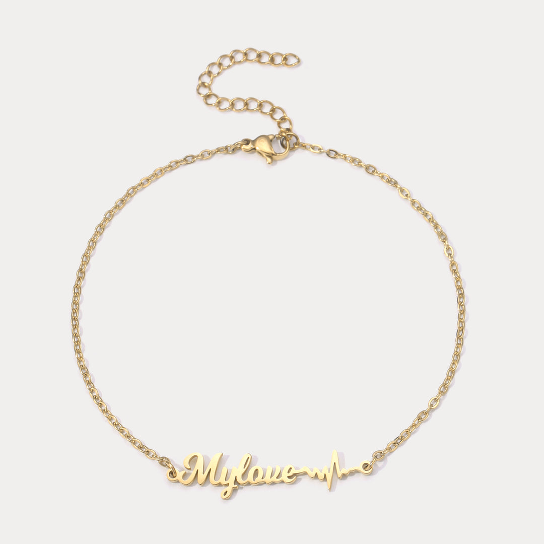 Selenichast Personalized Heartbeat Anklet