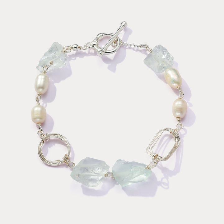 Selenichast Pearl Sea Glass Bracelet
