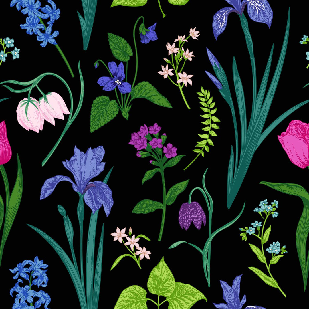 Selenichast Dark Floral Square Scarf
