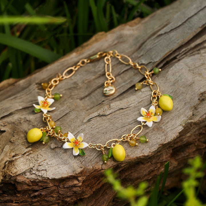 Gold Lemon Flower Bracelet