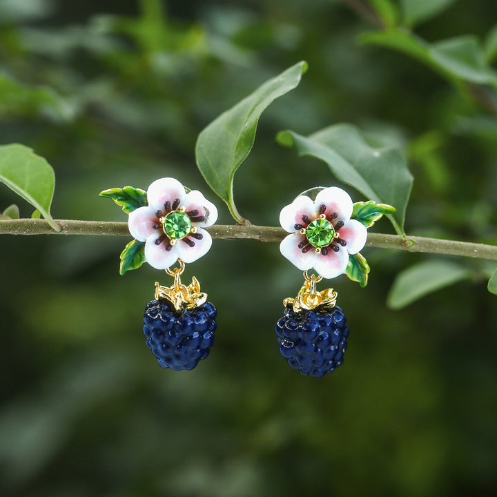 Dainty Blackberry Earrings Gold