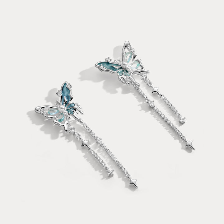 Crystal Butterfly Earrings