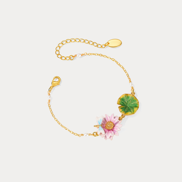 Vintage Lotus Dragonfly Bracelet