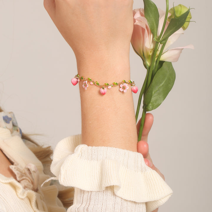 Peach Blossom Charm Bracelet
