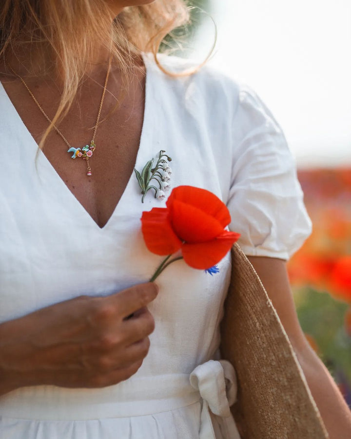 Lily Of The Valley Cottage Brooch