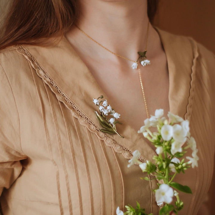 Lily Of The Valley Leaf Brooch