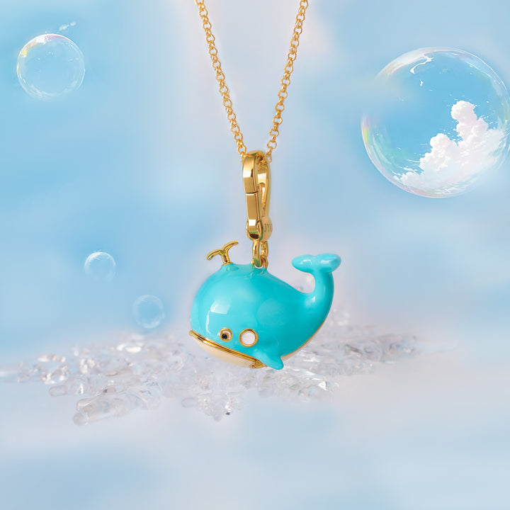 Whale Locket Pendant Necklace
