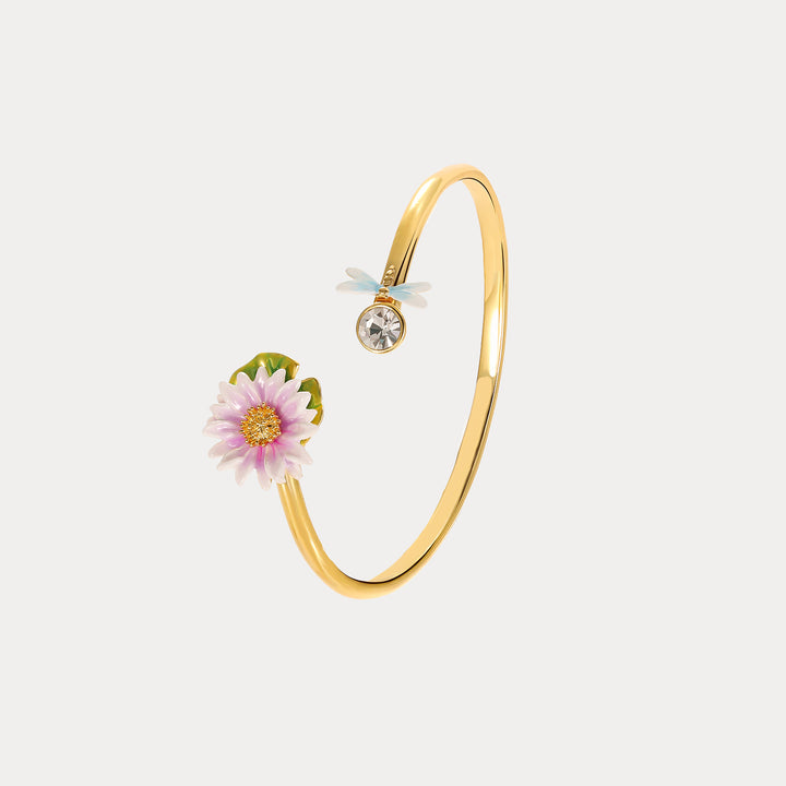 Lotus Dragonfly Gold Bracelet