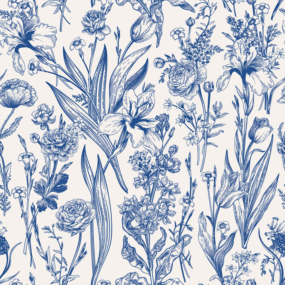 Selenichast Ink Blue Floral Square Scarf