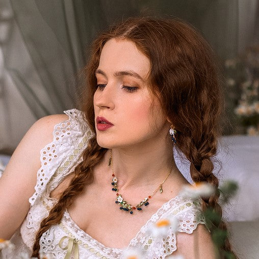 Blueberry Flower Necklace