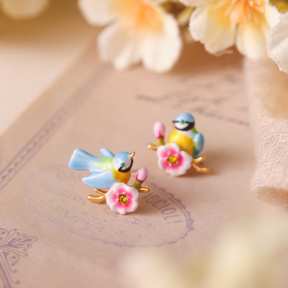 Lovely Blue Tit Stud Earrings
