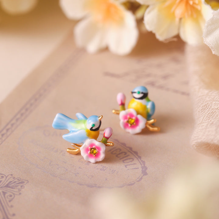 Lovely Blue Tit Stud Earrings