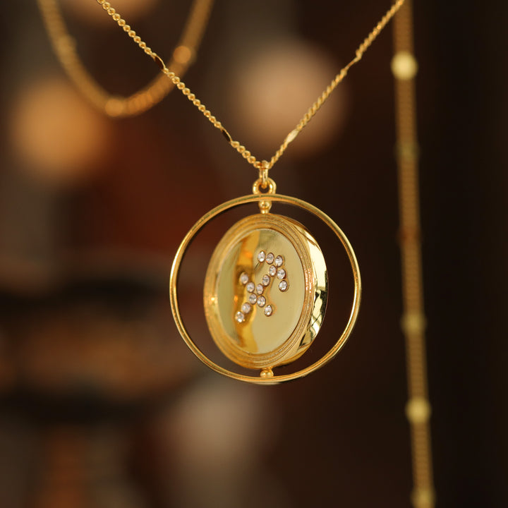 Gold Sagittarius Pendant Necklace