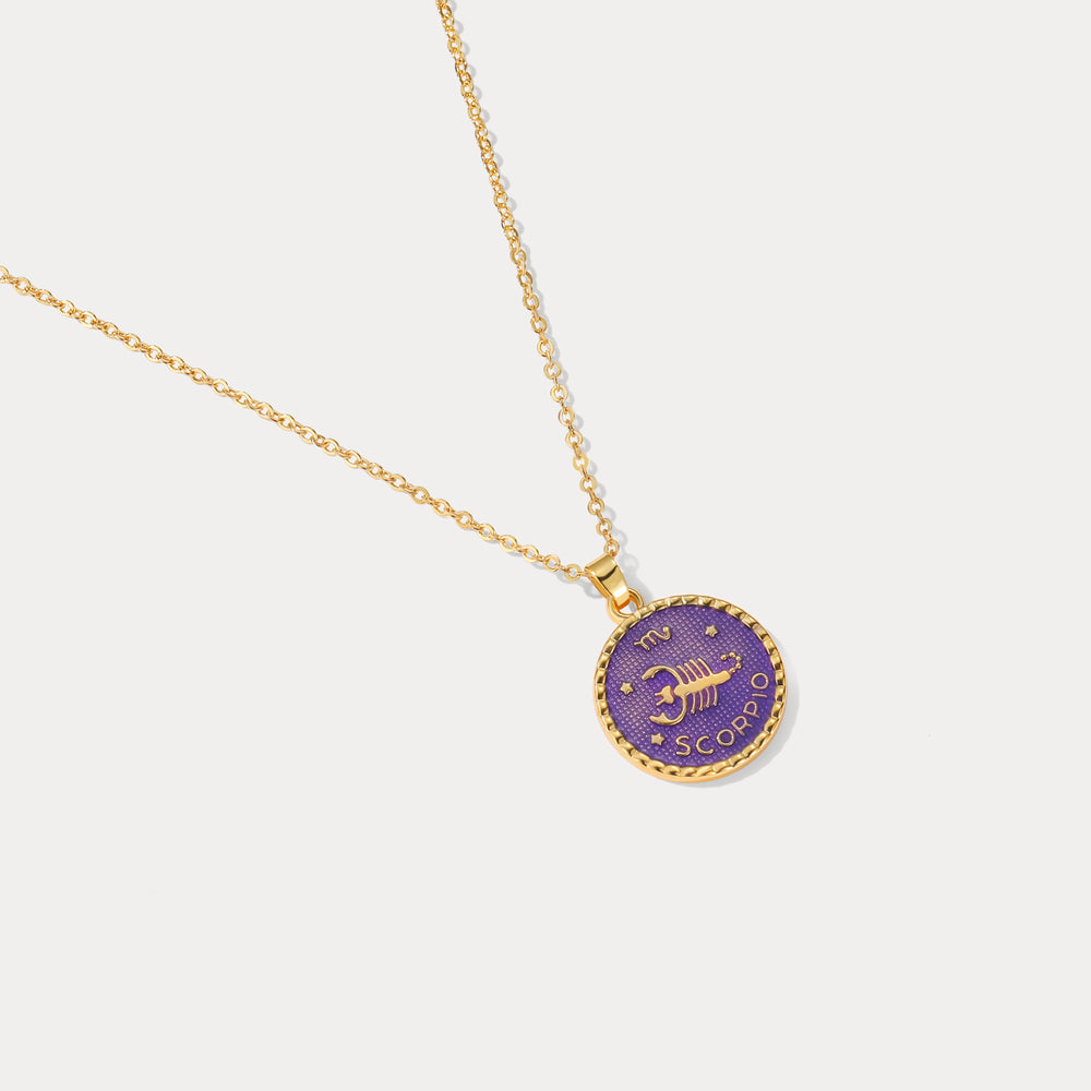 Scorpio Constellation Enamel Necklace