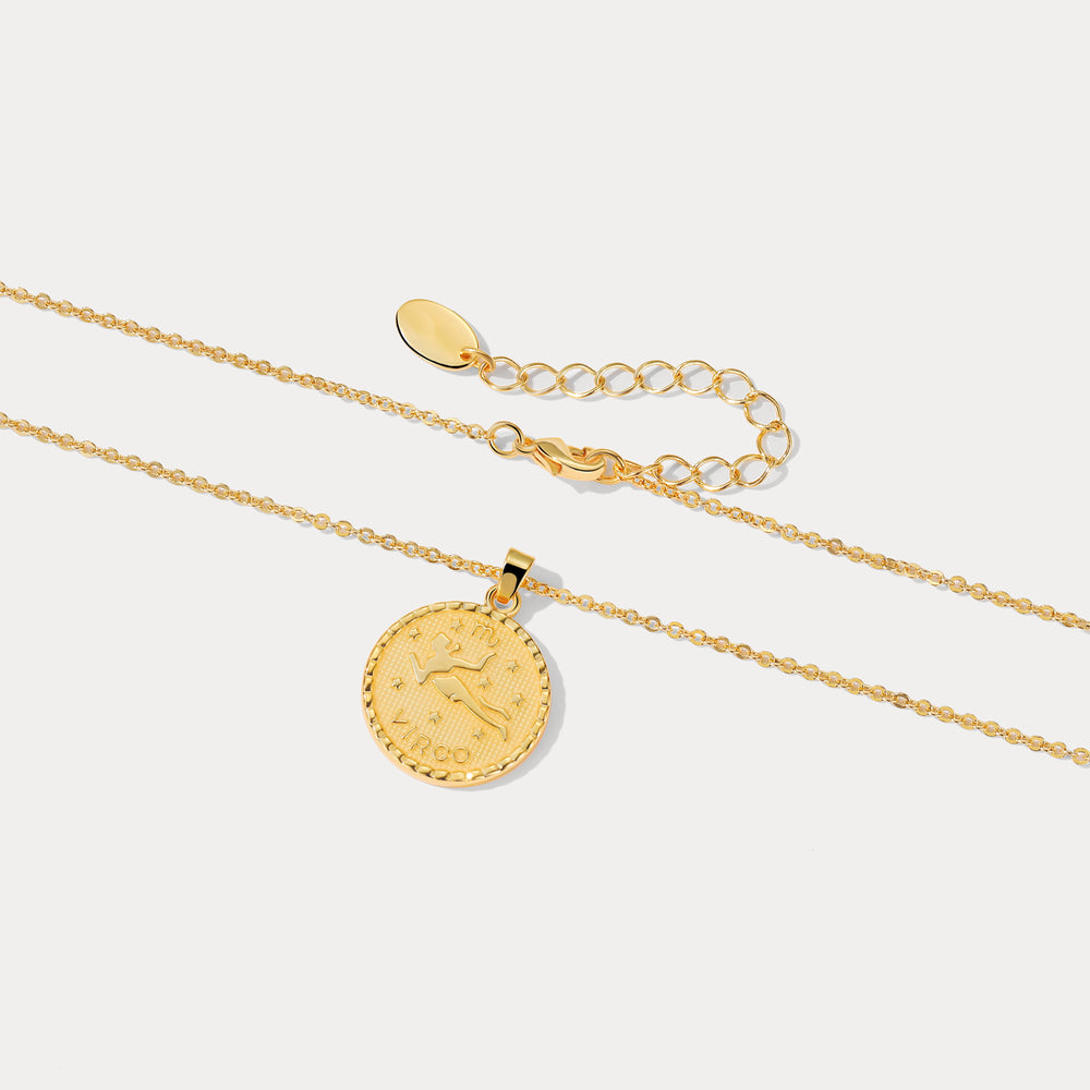 Virgo Constellation Enamel Necklace