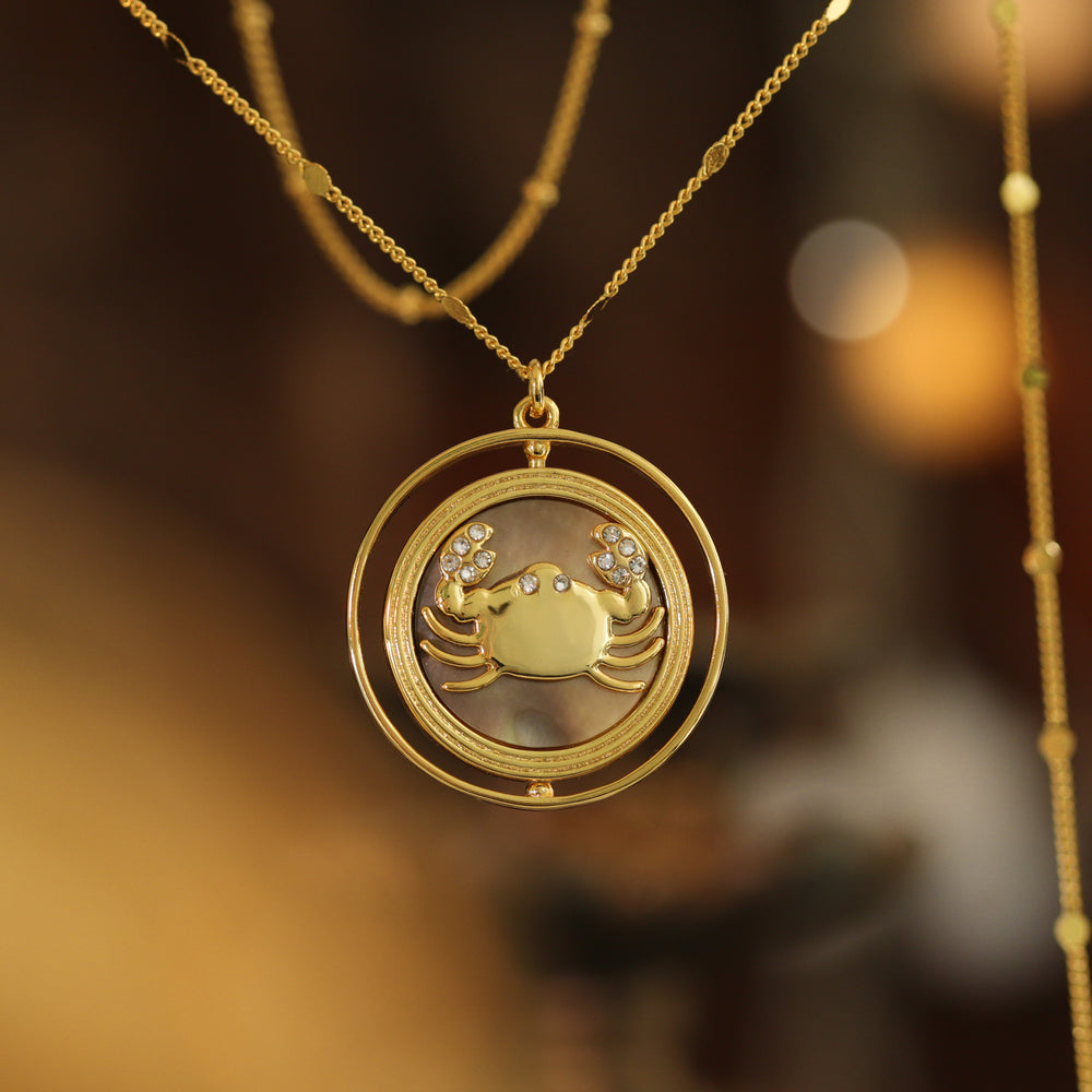 Gold Cancer Necklace