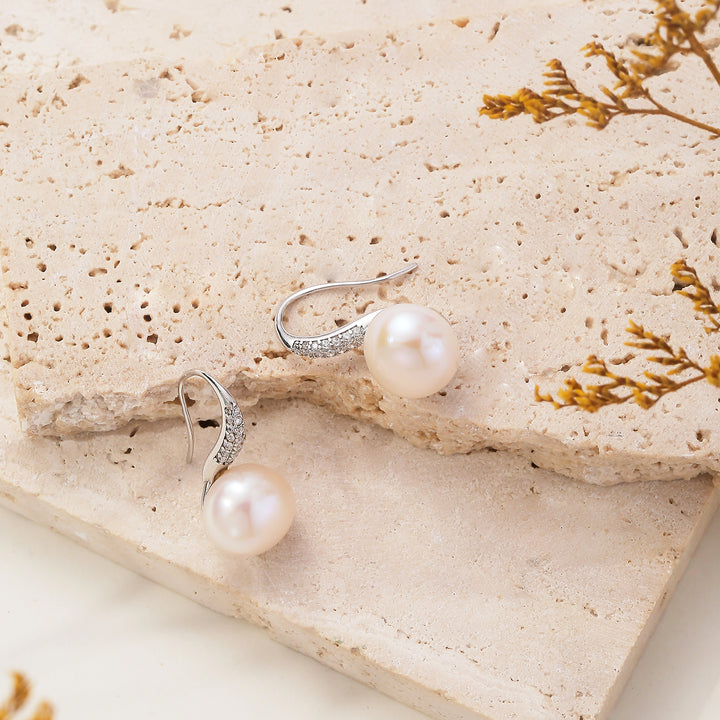 Silver Freshwater Pearl Earrings