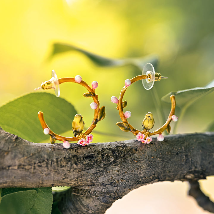 Lovely Canary Hoop Earrings