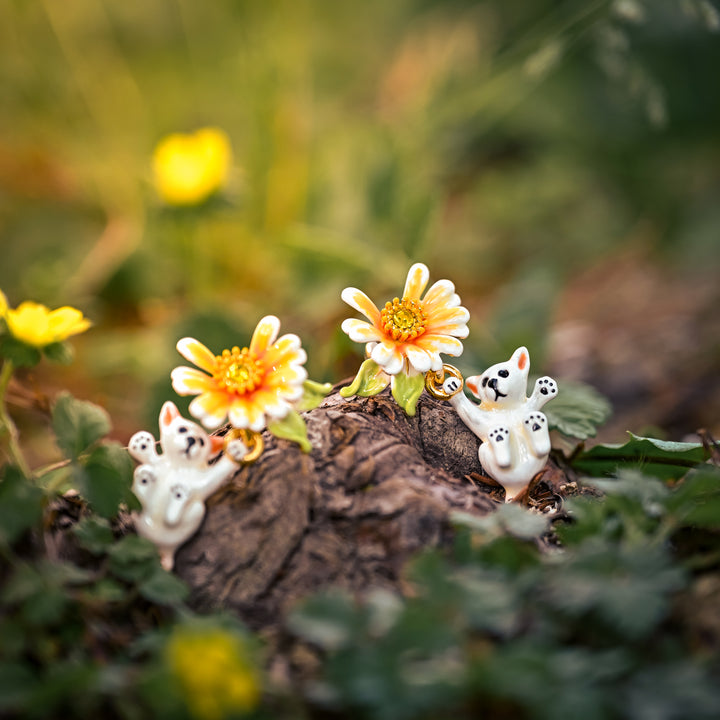 Cute Daisy Dog Earrings