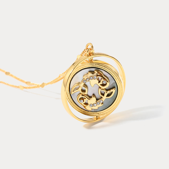 Collar del zodiaco dorado
