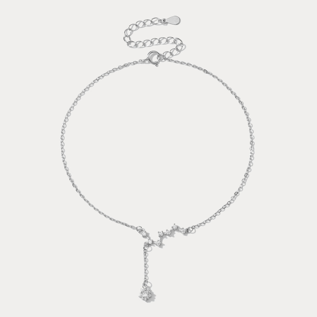 Selenichast 925 Sterling Silver North Star Anklet