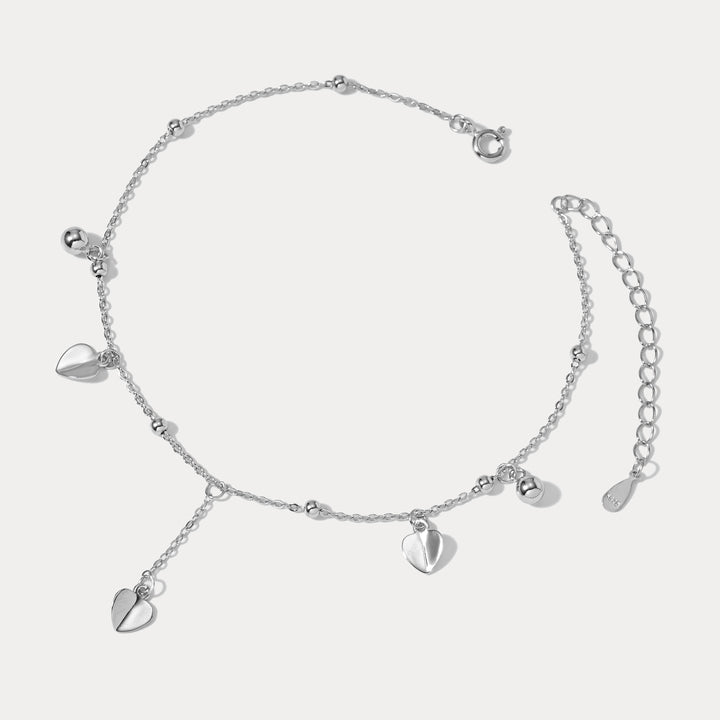 Dainty Heart Charm Anklet