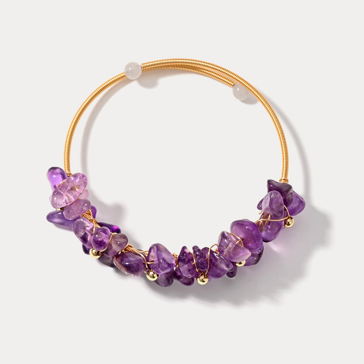 Selenichast Amethyst Cuff Bracelet