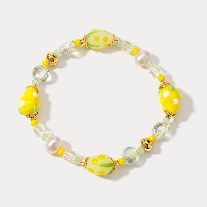Selenichast Raspberry Beaded Bracelet