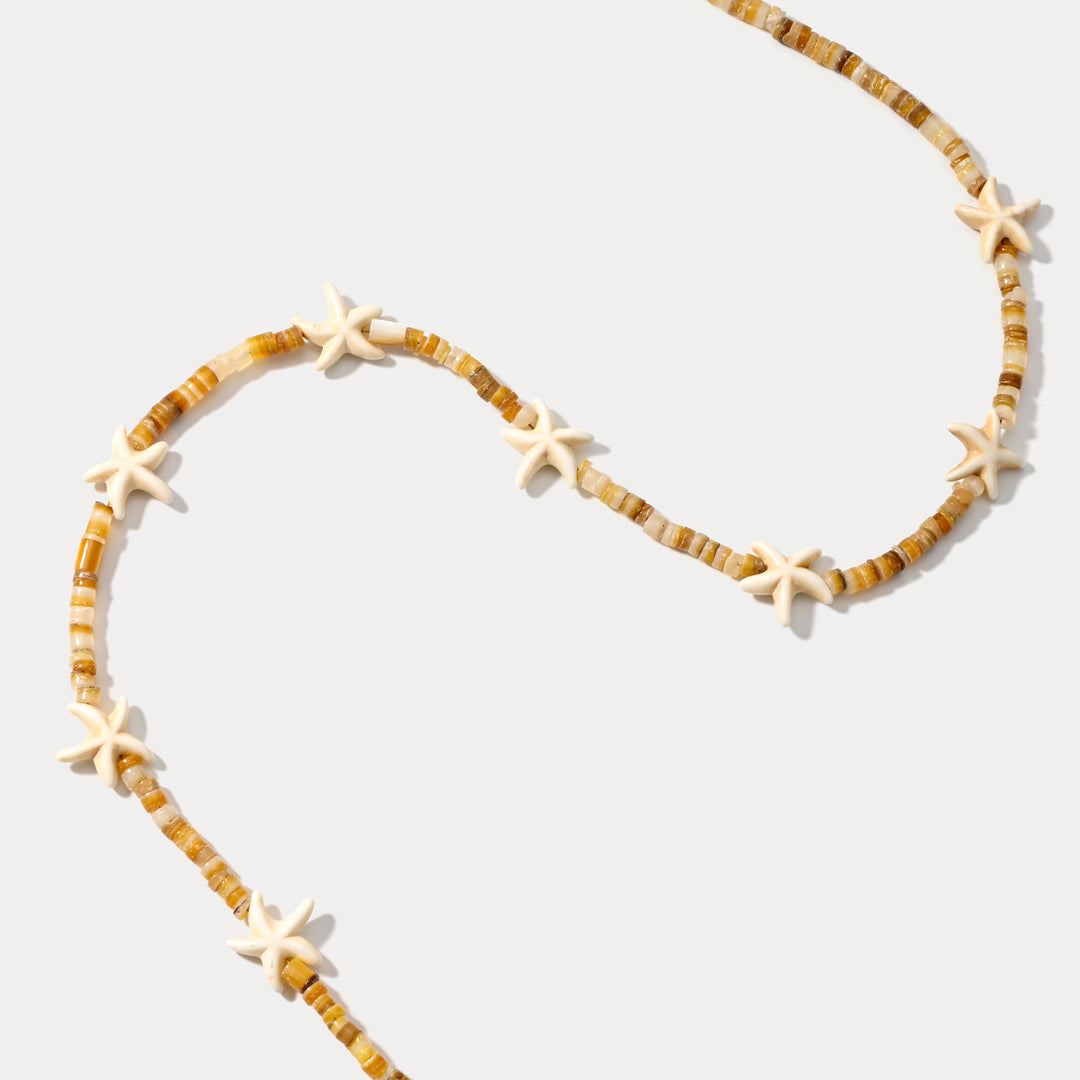 Collier boho des étoiles de mer de plage
