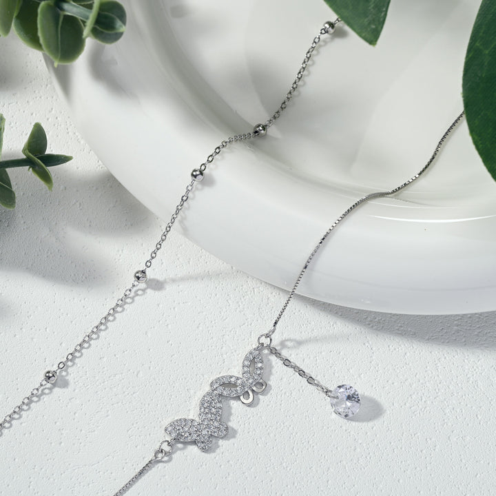 Sterling Silver Butterfly Anklet