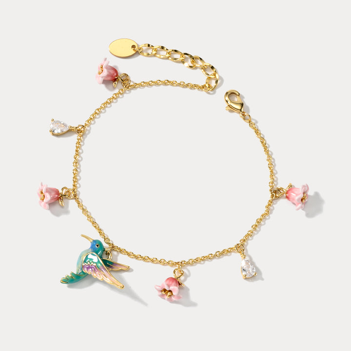 Hummingbird Flower Bracelet