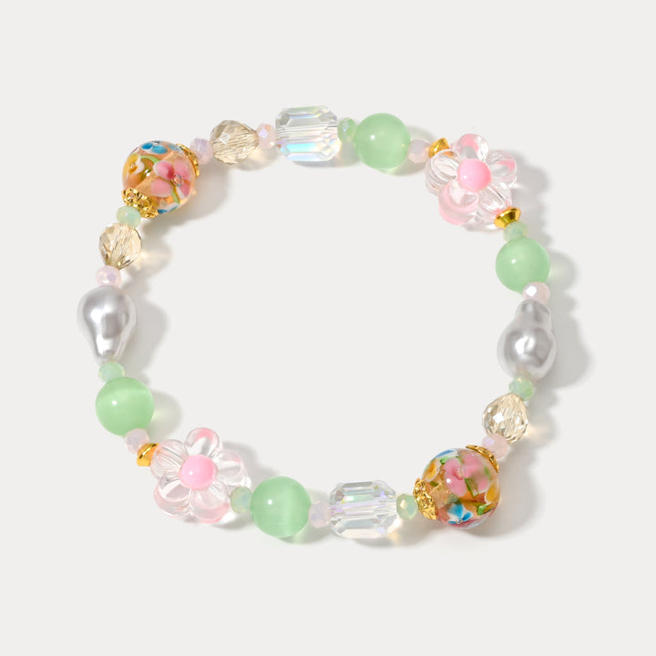 Selenichast Pastel Natural Stone Beaded Bracelet