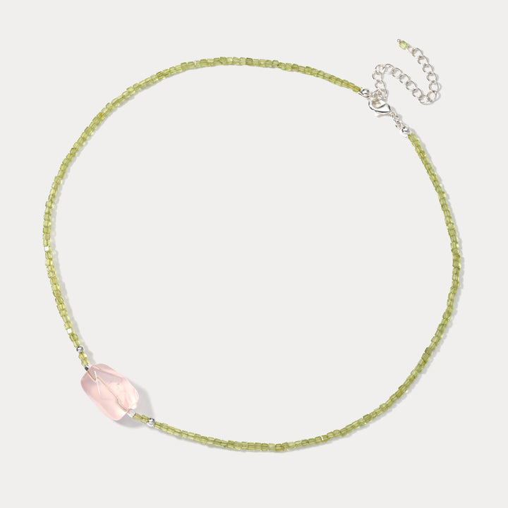 Selenichast Pink Cubic Crystal Necklace