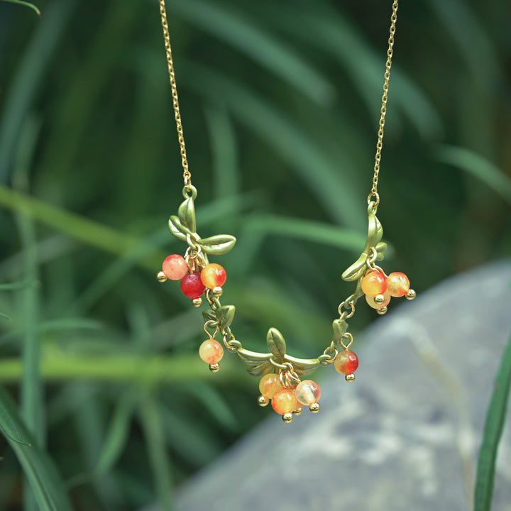 Collier de baies orange