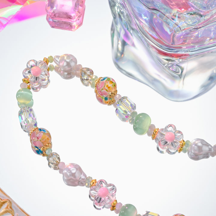 Selenichast Pastel Natural Stone Beaded Necklace