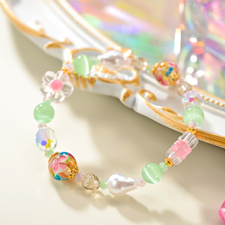 Selenichast Pastel Natural Stone Beaded Bracelet