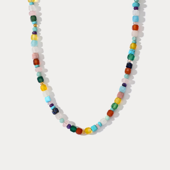 Selenichast Colorful Seed Bead Necklace