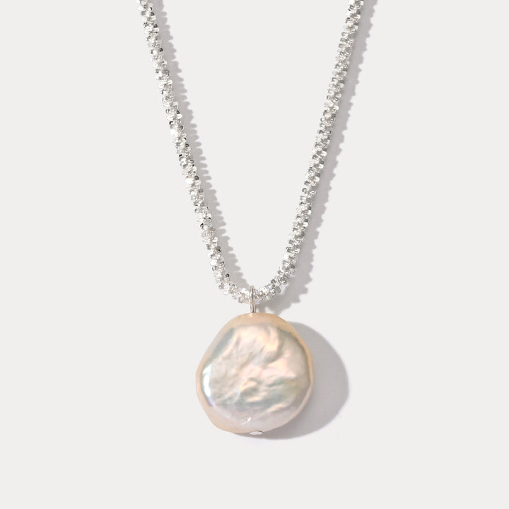 Silver Baroque Pearl Necklace