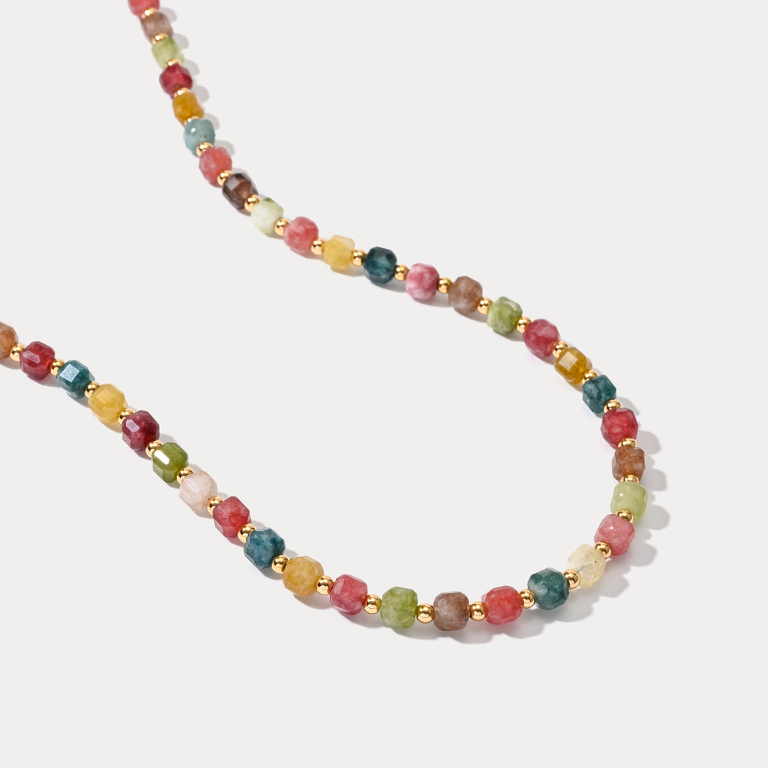 Selenichast Colorful Seed Bead Necklace