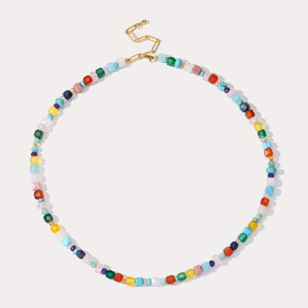 Selenichast Colorful Seed Bead Necklace