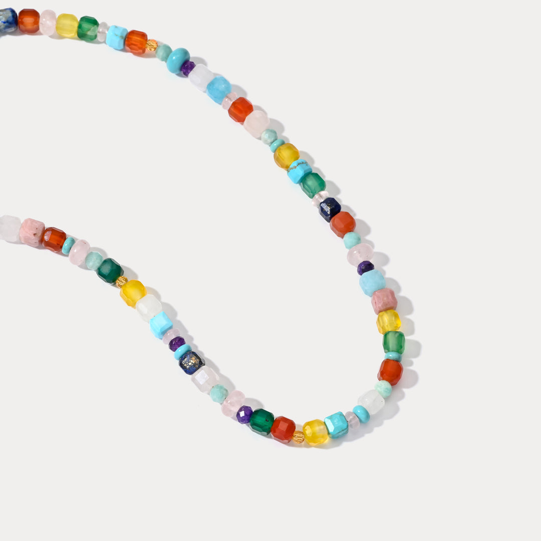 Selenichast Colorful Seed Bead Necklace