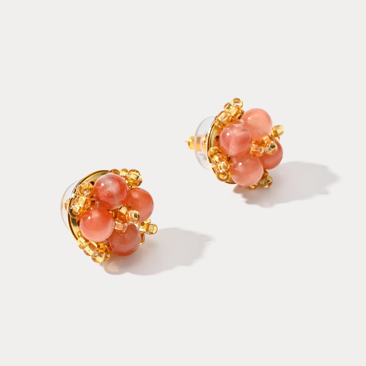 Selenichast Vintage Agate Stud Earrings