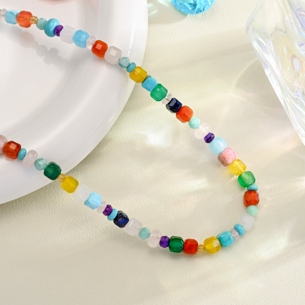 Selenichast Colorful Seed Bead Necklace