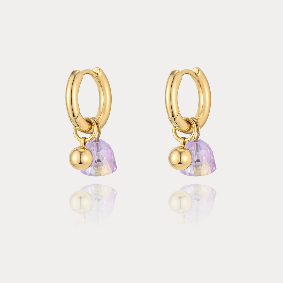 Selenichast Amethyst Huggie Earrings